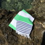 Mijölnir Toalla de playa Fouta Azul oscuro, Verde y Blanco